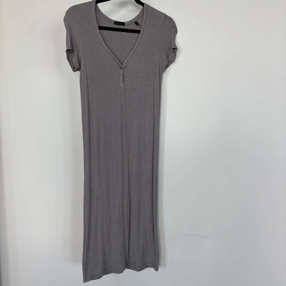 ATM Anthony Thomas Melillo Stretch Modal Short Sleeve Ribbed Midi Dress Size M